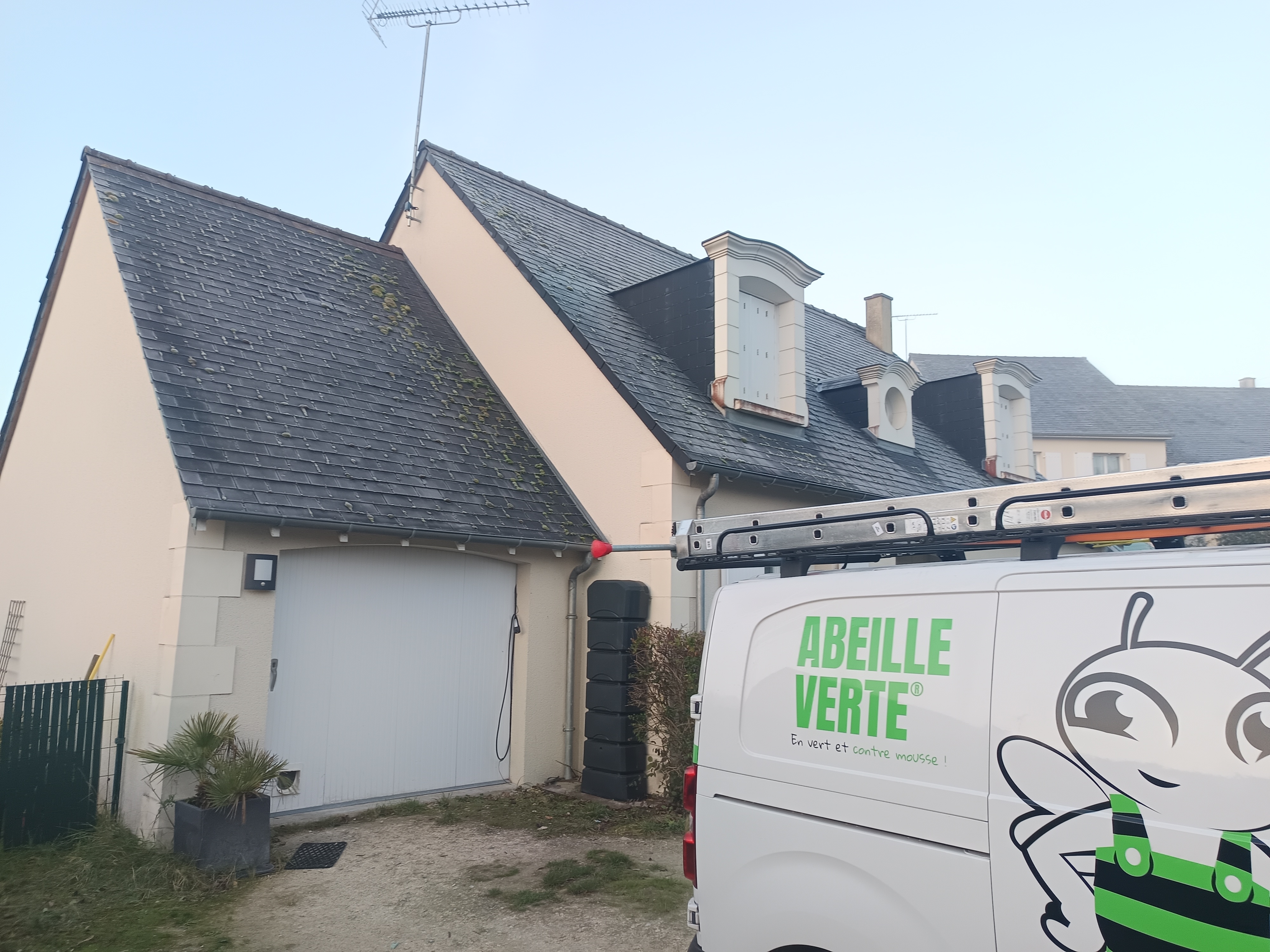 Démoussage toiture en ardoise synthétique à Azay-le-Rideau Azay-le-Rideau